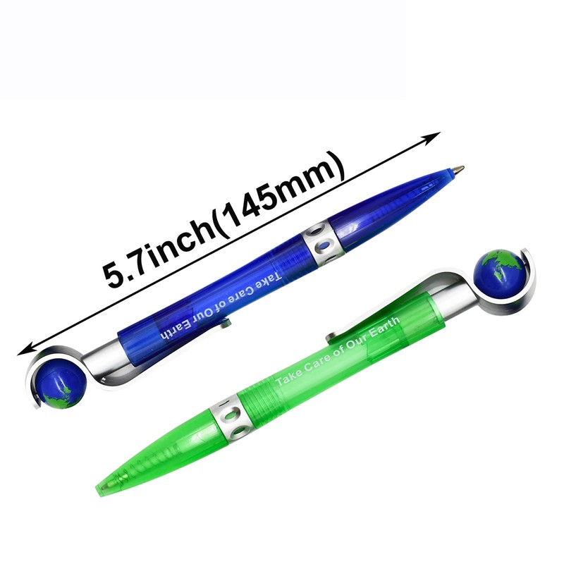 Maydahui Stylish Retractable Globe Ballpoint Pen, 0.02 inch (0.5 mm),