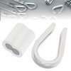 3/16" Wire Rope Thimbles 20Pcs + 100Pcs M5 Wire Rope