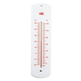 Large 240mm Outdoor Thermometer for Garden - Can be used as a Greenhouse Thermometer or Home Office Room Indoor Wall Outside (Red)