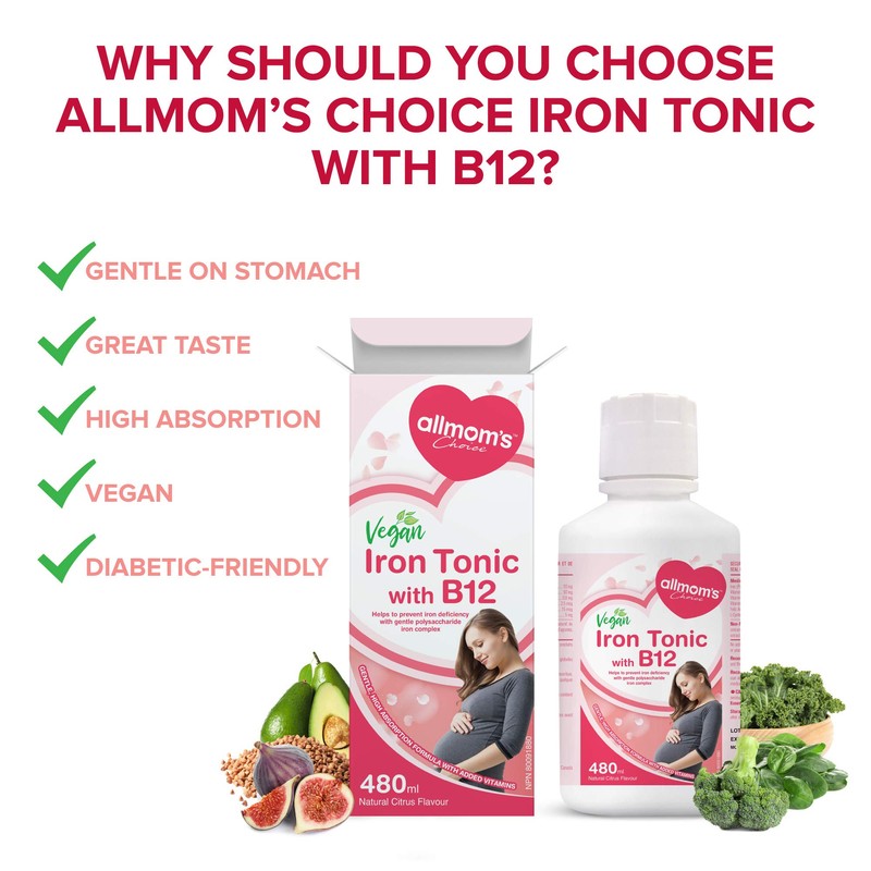 Vegan Liquid Iron Supplement for Pregnant Women with Blood Builder