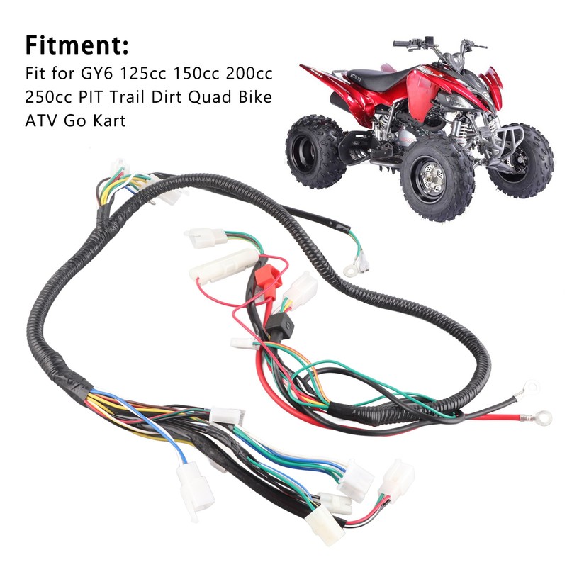 Engine Wiring Harness Assembly CDI Unit Solenoid Plug for GY6