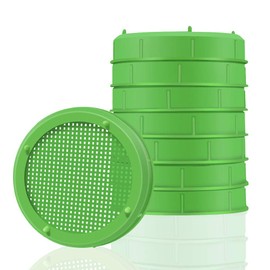 Picowe Plastic Sprouting Lids, Sprouting Jar Strainer Lid, for 86mm Wide Mouth Mason Jars, Canning Jars, Suit for Grow Bean Sprouts, Alfalfa, Salad Sprouts(8 Pack,Green)