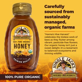 Jack Hanna's Jungle Jack Honey, Wildly Delicious, 100% Pure Organic Honey, Premium Quality, Sustainably Sourced, Supports Wildlife Conservation