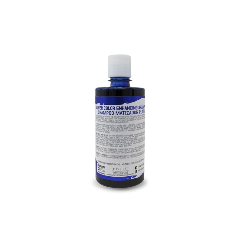 Shampoo Matizador Plata 300ml Rayos, Canas Y Rubios Folie Profesional