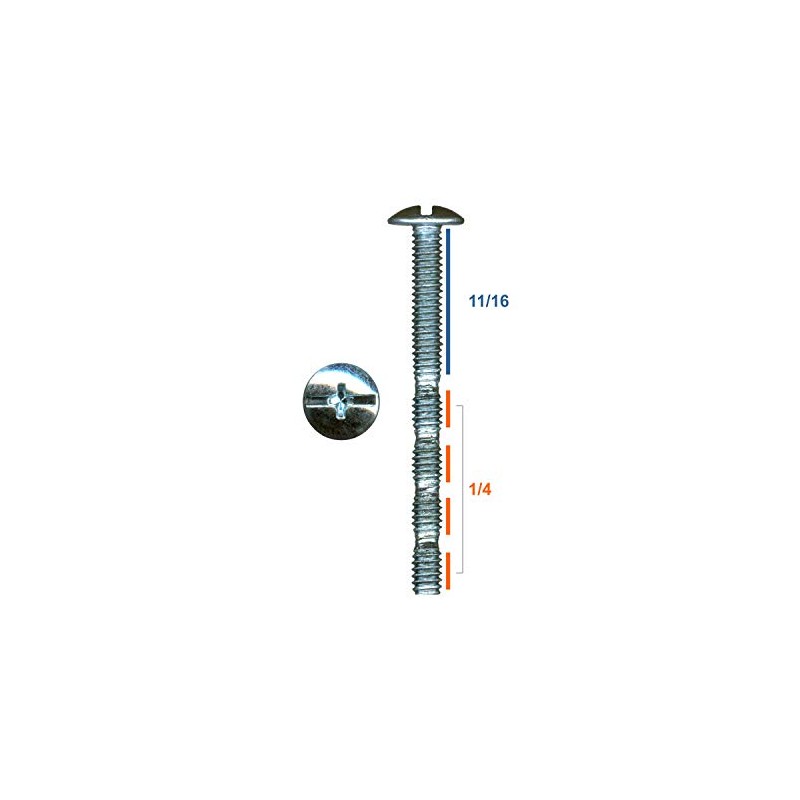 50 Pack of Rok Hardware #8 x 1-3/4" Slotted Machine
