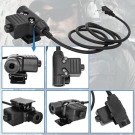 Hearangel U94 PTT Adapter K-Plug 2 Pin Civilian Version for Airsoft Tactical Headset for UV5r Radio