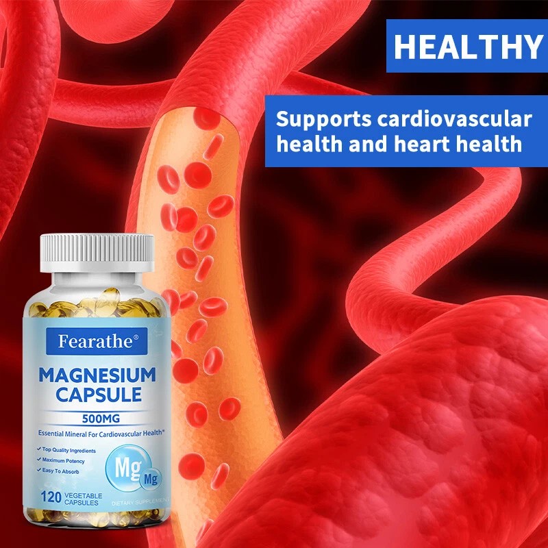 Fearathe Magnesium Capsuels | 500mg | 120 Capsules - US