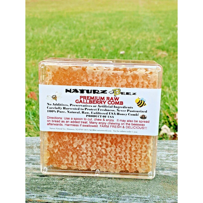 NATURZ BEEZ PREMIUM HONEYCOMB CLOVER COMB 14oz 400g 100% PURE