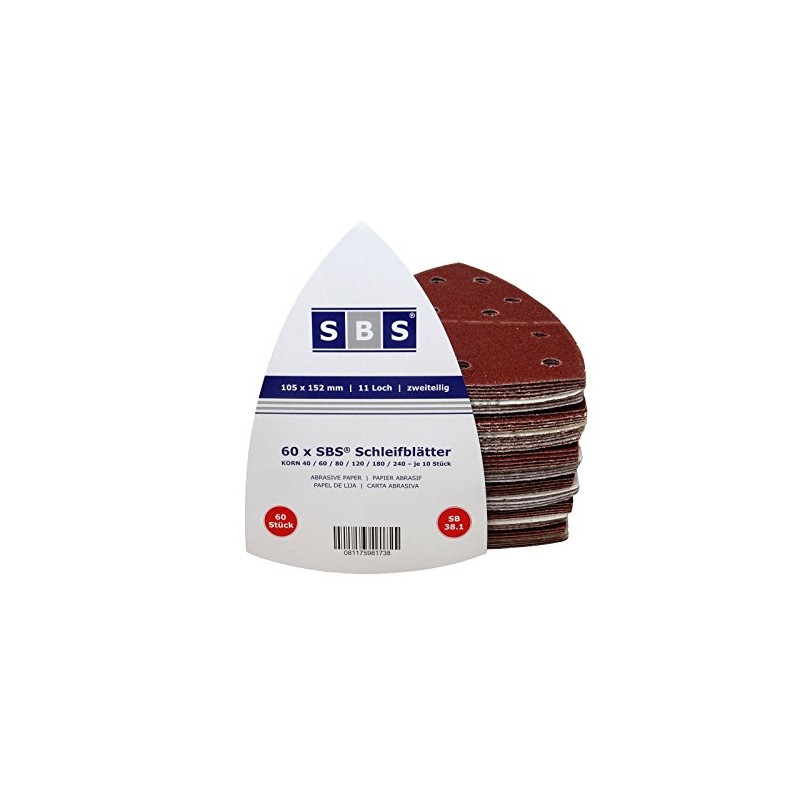10 Pack of 60 – SBS hook and loop Sanding