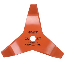 SHUZIYU, 12", Thickness 4MM-3T Bend, Arbor 1" with 7/8"-20-5/8" Washer, Weed Eater Blade, Heavy Duty Brush Cutter Blade, Steel Blade. Suitable for All Brand of Brush Cutter