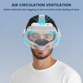 Fan for Quest 2, Fan for VR, Gas Circulation Fan 3 Speeds, Heat Dissipation Prevents Fogging, Soft Pad Fan for Quest 2 VR