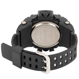 Arias ADWW18107RCSOL-01 Men's Wristwatch, Radio Solar, Digital Dash, Waterproof, Multi-functional, Backlight, Inverted LCD, Urethane Strap, Black, Black, Wristwatch, digital, radio wave solar, stylish