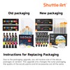 47 Pack Acrylic Paint Set, Shuttle Art 15 Colours (12ml
