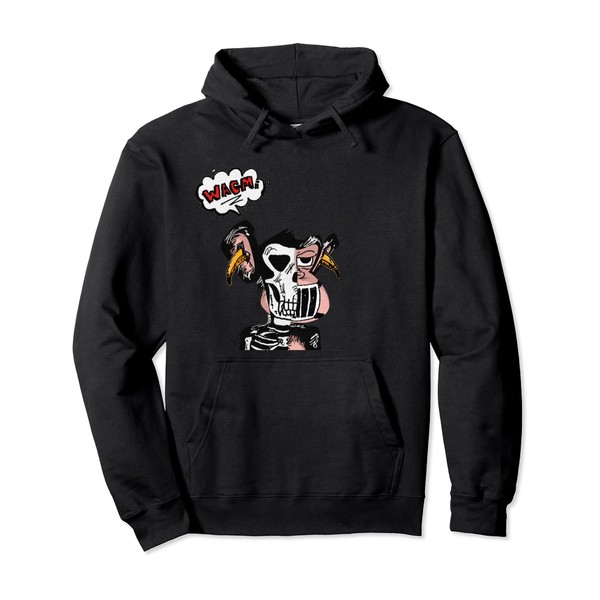 Monkey with Covid Mask and Skeleton Pullover Hoodie