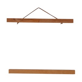 Broco Wooden Photo Frame Modern Magnetic DIY Custom Poster Scroll Prints Artwork Hanger Teak Wood Light Wood Magnetic Frames (30cm)