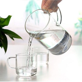 DayCount Glass Beaker with Handle and Lid, Glass Measuring Cup with Hand grip, Glass Measure Cup for Easy Visibility, Baking, Cooking, Pouring Liquid 34 Oz (1000ML)