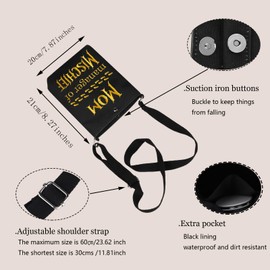 Funny Mom Crossbody Bag Manager Of Mischief Crossbody Bag Potter Mom Gift Wizard Moms Handbag Fantastic Magical Moms Gifts (CB, Mom Mischief CB CA)