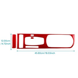 AIRSPEED for Acura ILX 2013-2022 Center Console Gear Shift Cup Holder Frame Panel Cover Carbon Fiber Interior Trim Accessories, Red