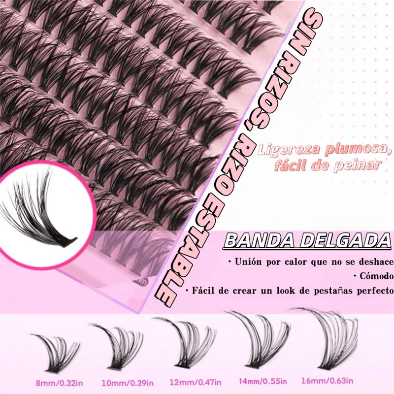 Pestañas Postizas Diy Curl D Mix 8-16mm 30d 40d 80d