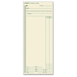 1261 TOPS 1-Sided Weekly Time Cards - 8.25" x 3.37" Sheet Size - Manila - 500 / Box