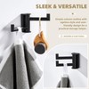 Angle Simple Swivel Double Towel Hook Matte Black, 304 Stainless
