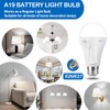 Ostwiki 6 Pack A19 Rechargeable Light Bulbs for Lamps 6500K
