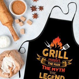 BBQ Gifts for Men, Funny Chef Apron for Men, Grill Master Apron for Men, Best Mens Tablier Cuisine Homme Gifts for Fathers Day, Christmas Day, Birthday, Grilling Aprons for Cooking Baking Gardening
