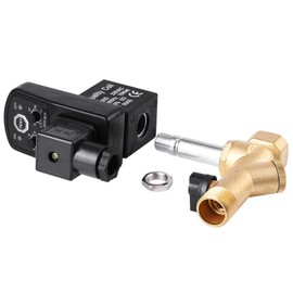 G1/2 DN15 Automatic Drain Valve for Air Compressors,Electronic Timer Controlled Condensate Release,15mm Port Size Brass Body - No External Power Needed(AC230V)