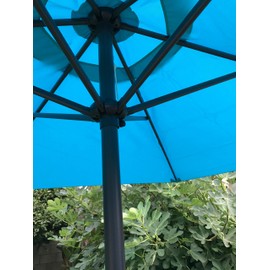 BELLRINO DECOR Replacement Turquoise/SPA Blue Strong & Thick Umbrella Canopy for 9ft 8 Ribs (Canopy Only)