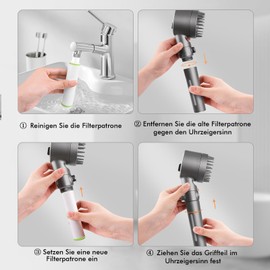 MEKO Pack of 2 filters only for hand shower with ASIN B0CGHXYM1Y by Meko, 15 layers replacement filter for hard water, cleaning and removing chlorine and harmful substances