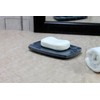KLEO 中性色の天然石の丸い石鹸の皿 - バスルーム、キッチンまたはリビングルームの洗面台用のバスアクセサリー