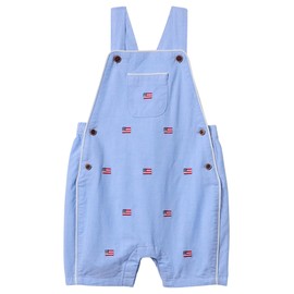 Janie and Jack Men's Flag Icon Overall (Infant), Blue