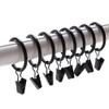 Coideal Black Curtain Rings Clips - 30 Pack 25mm Small