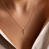 VIROMY Cross Necklace for Women 18K Gold Plated Cute Cross