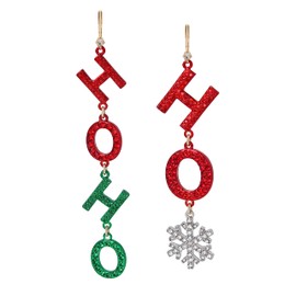 Betsey HO HO HO Mismatched Earrings
