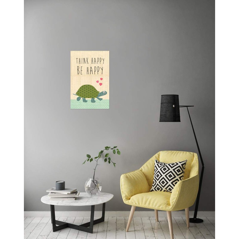 artboxONE Poster 30 x 20 cm Typography Think Happy -