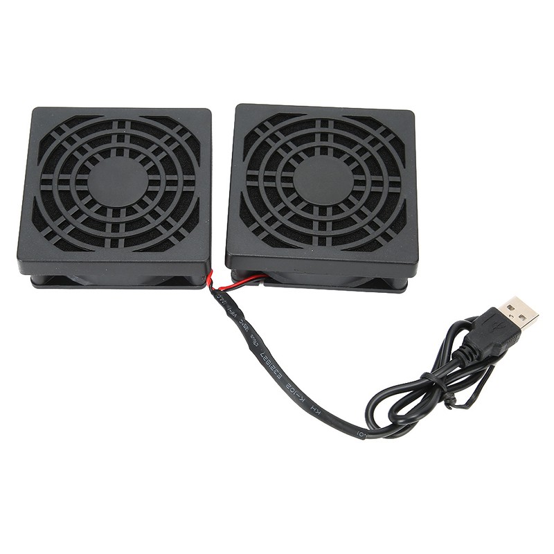 Computer Router Fan with Dust Cover USB Power Heat Dissipation