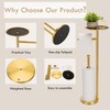 Kalitro Toilet Paper Holder Freestanding with Big Shelf, 4 Rolls