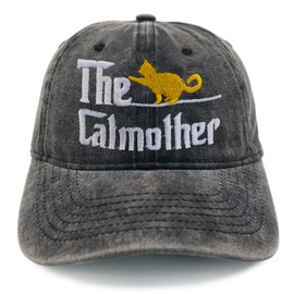 J.Ehonace “The Cat Mother” Cotton Baseball Cap – Adjustable Graphic Hat for Cat Lovers, Perfect for Men and Women
