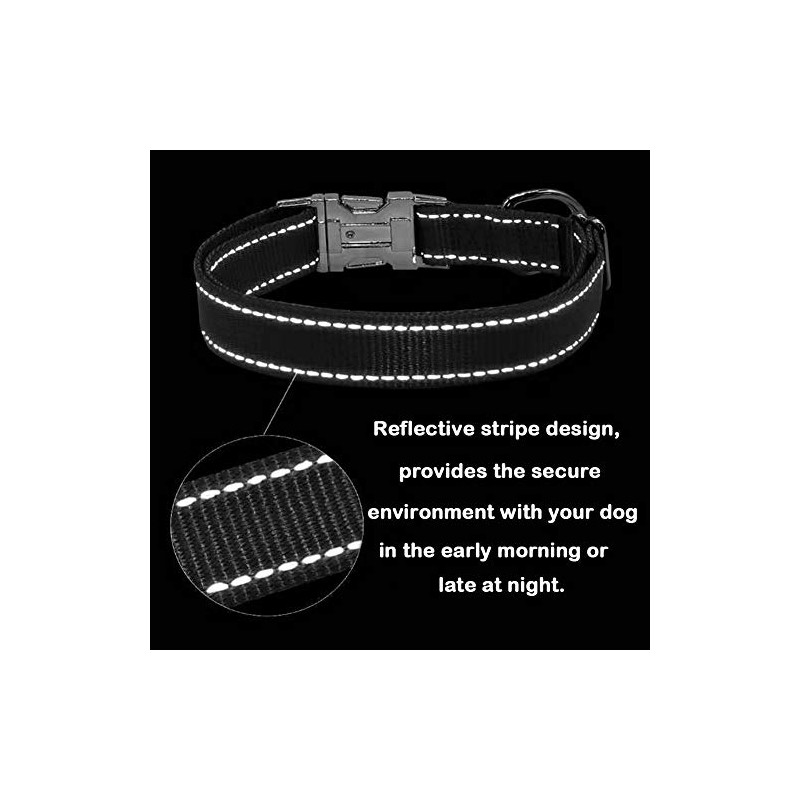 Love Dream Collar reflectante para perro con hebilla de metal,