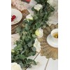 Falflor Eucalyptus Artificial Garland with Flowers 6.5Ft Greenery Garland for