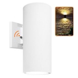ZUUKOLE Dusk to Dawn Sensor Outdoor Wall Light, Exterior Lighting - ETL Listed, Die-Casting Aluminum Waterproof Wall Mount Cylinder Design - Up Down Light Fixture for Porch, Garage, Garden and Patio