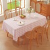 Alsoo Gingham Tablecloth Rectangle Checkered Table Cloth Cotton Linen Fabric