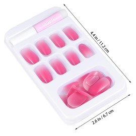 Healeved Non-toxic and Odorless Wearable Nails 2 Sets of Nail Tips Gradient Nail Art Sticker for Women and Girls