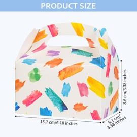 DjinnGlory 36 Pack Rainbow Color Party Favor Treat Boxes Gable Boxes for Wedding, Bridal Shower, Annivesary, Christmas, Holiday Party Supplies Decoration 6.18x3.58x3.39 Inches (Pastel)