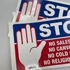 stika.co Stop Cold Calling Door Sticker - No Cold Callers