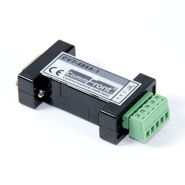 COMMFRONT Industrial Slim RS232 to RS485 Converter, Port-Powered, Built-in Selectable