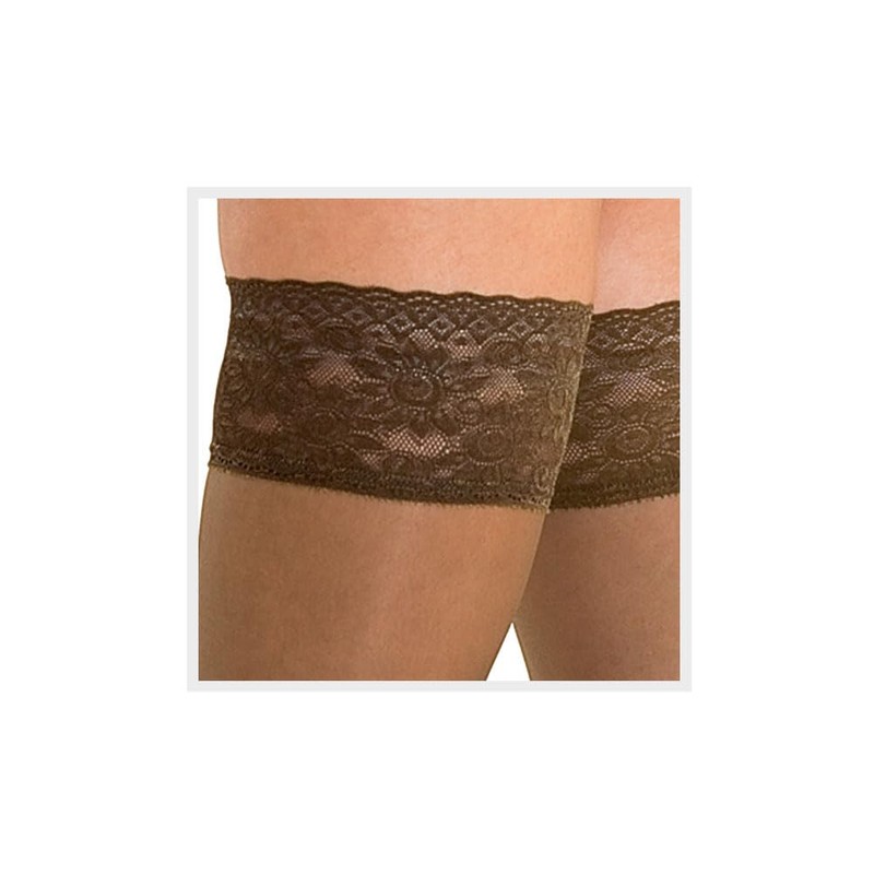 Marilyn 140 Sheer Compression Support Hold Up Stockings Nero 2-M