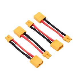 BDHI 4pcs Male XT60 to Female XT30 / XT-30 Connector Adapter with 16awg 5cm Wire(BDHI-90)