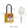 Boviisky Lockout Tagout Locks Set - 10 Yellow Lockout Locks